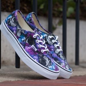 purple floral vans